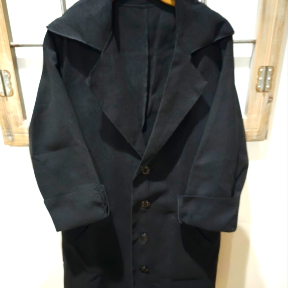 Black Ladies Overcoat Size Small